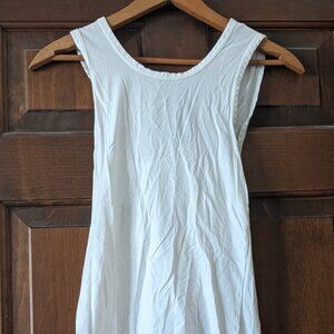 James Perse White Open Back Cross Tank